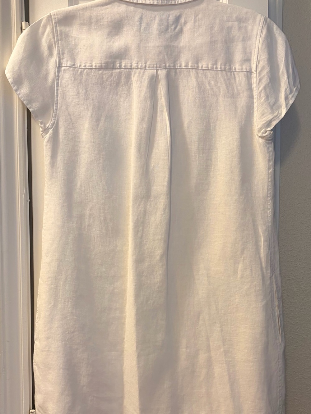 Tommy Bahama Two Palms Collar Dress White Linen with Lining. - Picture 5 of 7